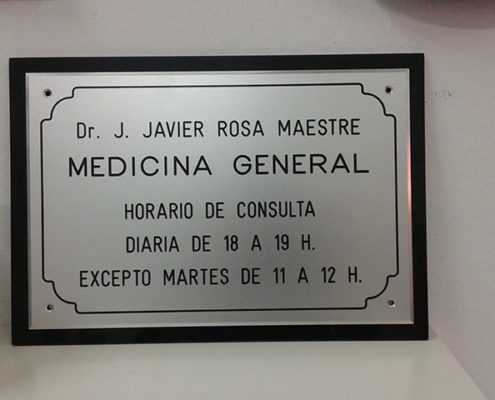 Señalética consultorio médico