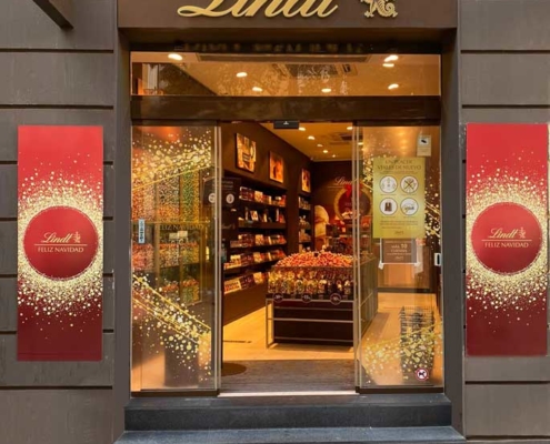 Rotulos para Fachada Lindt Madrid